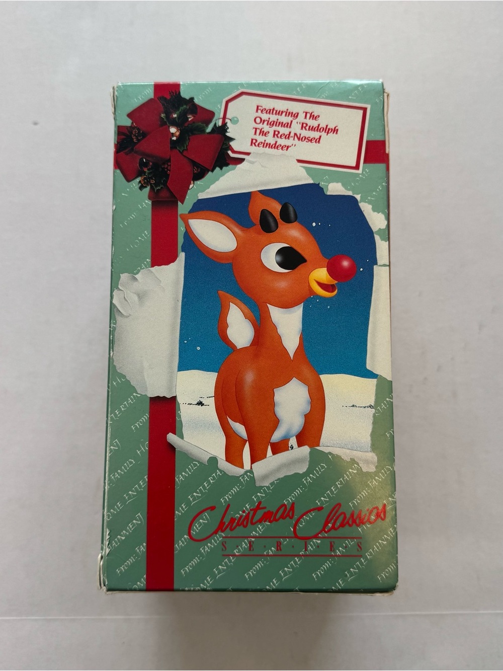 Vintage 1990 Christmas Classics VHS Box Set 4 Tapes Rudolph Frosty Santa FHE